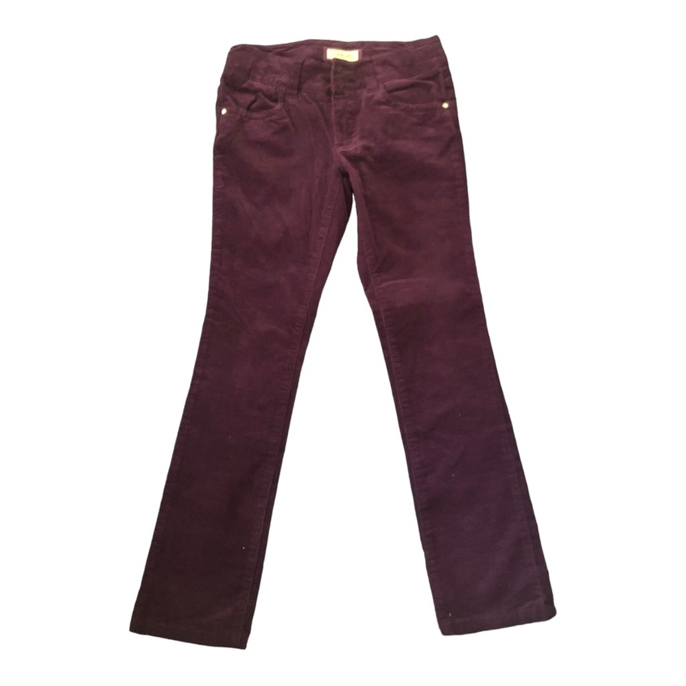 Girl Corduroy Burgundy Pants Size 10 In Excellent Used Condition